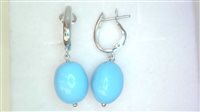 Boucles d'oreilles Femme Oro E Pietre Dure in Or blanc Pasta di turchese TUR D C/C 5.7 B